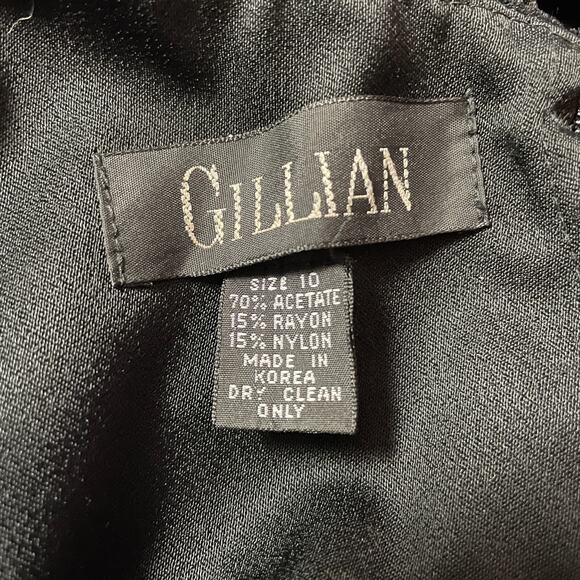 Vintage Cocktail Dress Size 10 Black Velvet Short Mini Strappy Party 90s Y2K - Picture 12 of 16